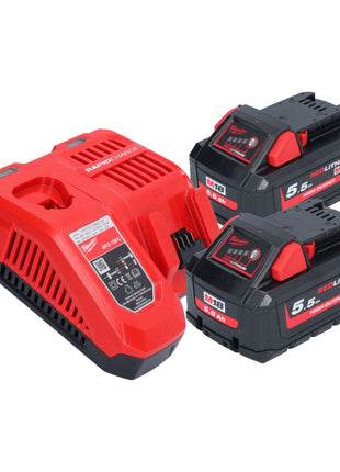 Milwaukee M18 ONEFLT-552X wkrętarka akumulatorowa 18 V 4,8 / 6,4 / 9,53 mm + 2x akumulator 5,5 Ah + ładowarka + pudełko HD