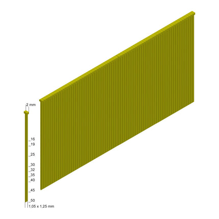 Prebena PROFI-J-BOX Clous de tête à refouler Brads 25 / 32 / 40 / 50 mm 12500 pcs. galvanisés résinés