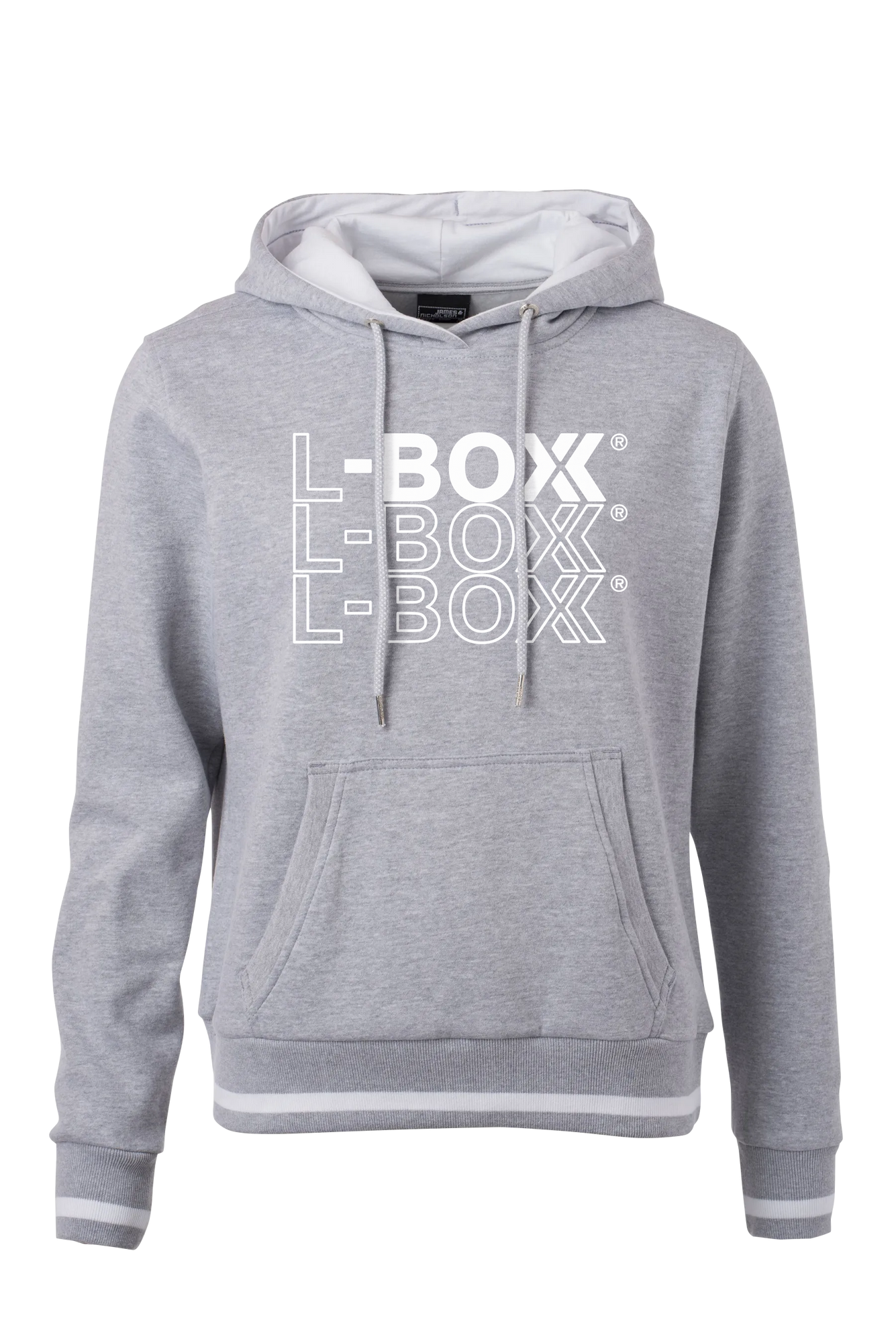 Der L BOXX Hoodie in Grau Weiss Herren Groesse XL Sportlich und Bequem  0 - toolbrothers