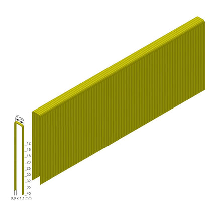 Prebena PROFI-ES-BOX Agrafes type E 26 / 32 / 40 mm 7000 pcs. en acier zingué résiné