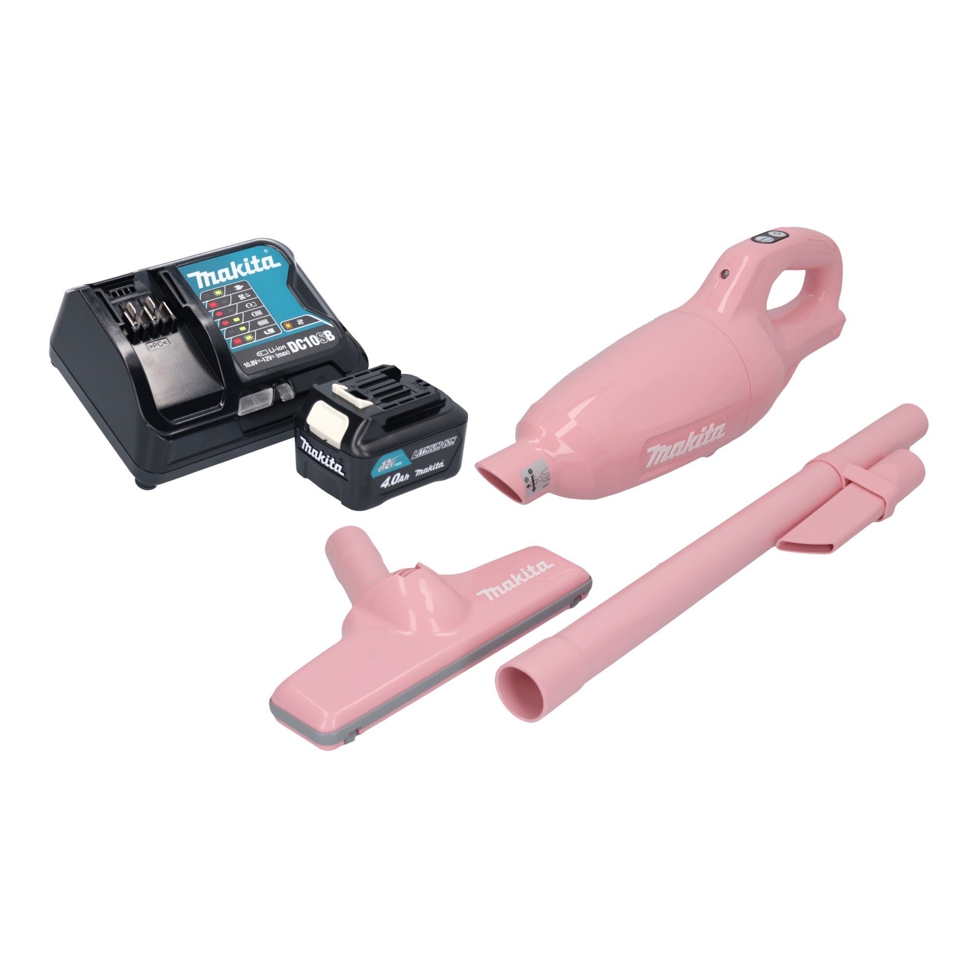 Makita CL 108 FDSM1P Akku Staubsauger 12 V max 0 6 L pink 1x Akku 4 0 Ah Ladegeraet 0 - toolbrothers