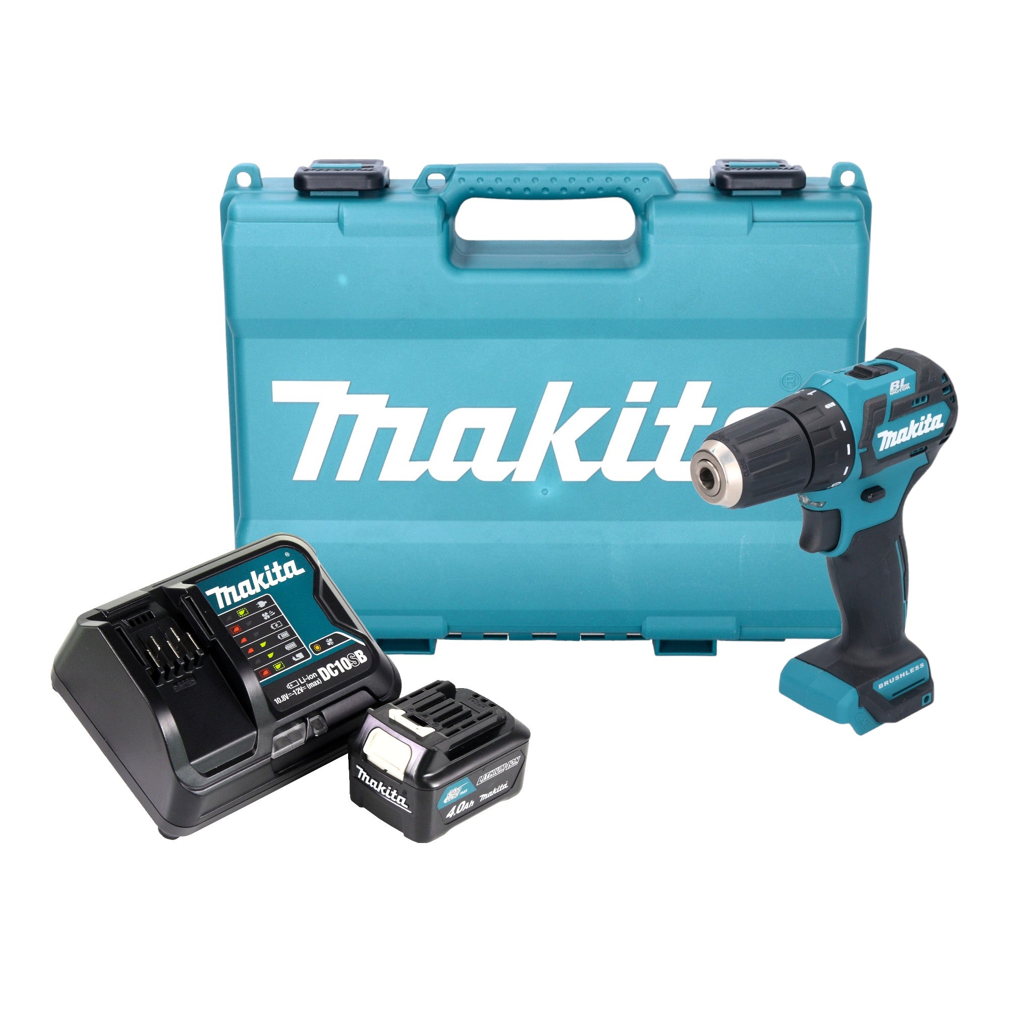 Makita DF 332 DSM1E Akku Bohrschrauber 12 V max 35 Nm Brushless 1x Akku 4 0 Ah Ladegeraet Koffer 0 - toolbrothers