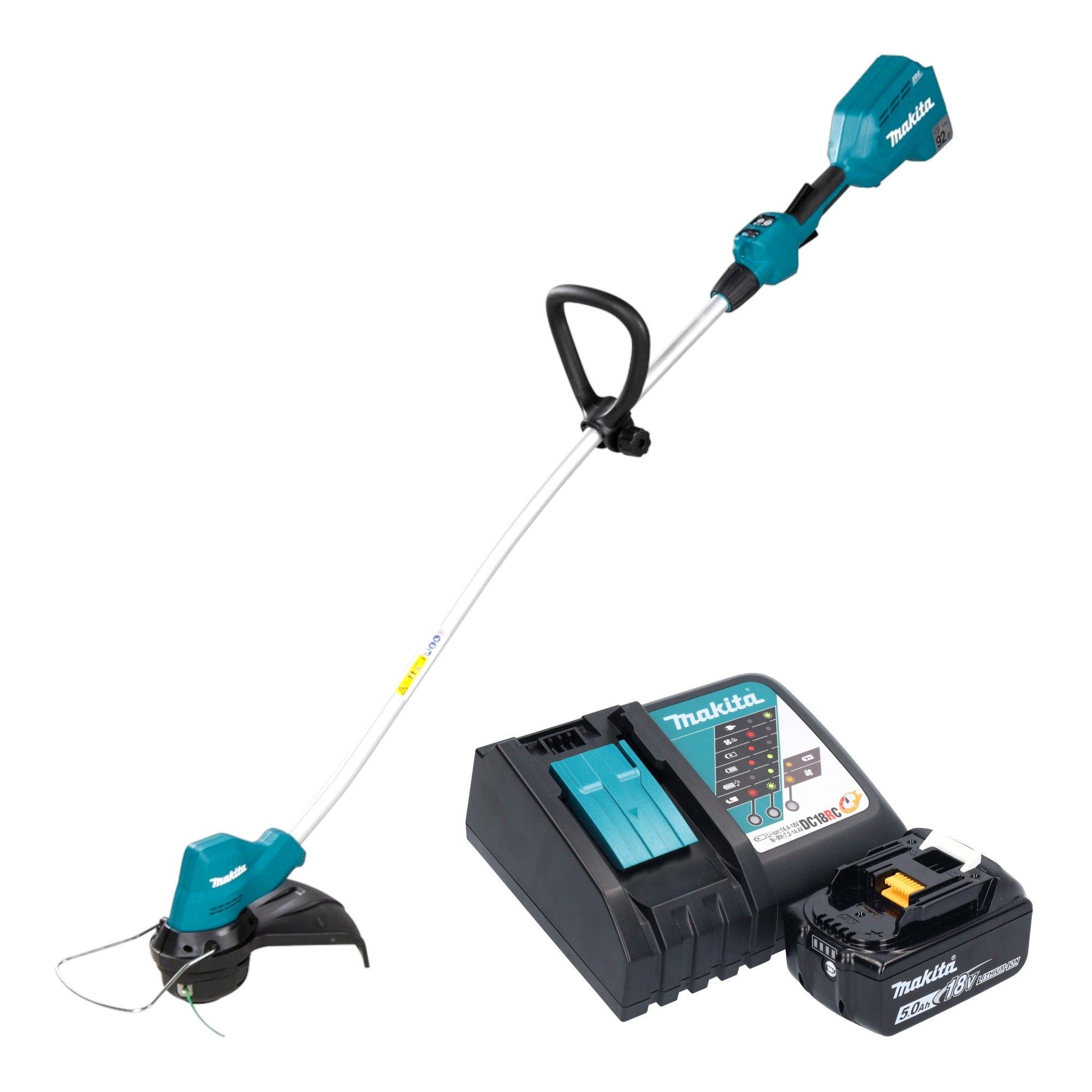 Makita DUR 189 RT Akku Rasentrimmer 18 V 300 mm Brushless 1x Akku 5 0 Ah Ladegeraet 0 - toolbrothers