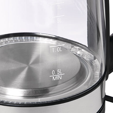 Bouilloire WK 3501 swg ( 4000896623 ) 2200 W noir 1,1 kg verre, inox LED bleu