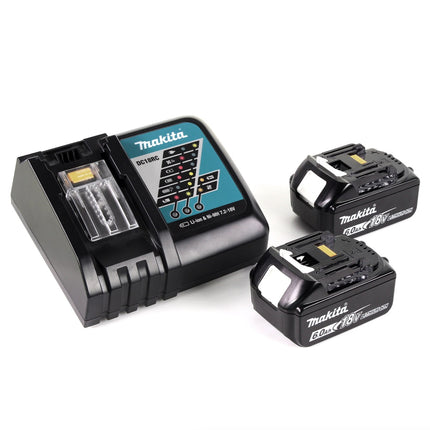 Makita DCL 180 RG W Aspirateur à batterie 18 V blanc + 2x batterie 6,0 Ah + chargeur