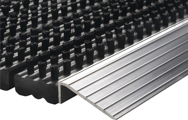 Paillasson bord de contact en aluminium ( 9000471289 ) noir/argent PP/alu