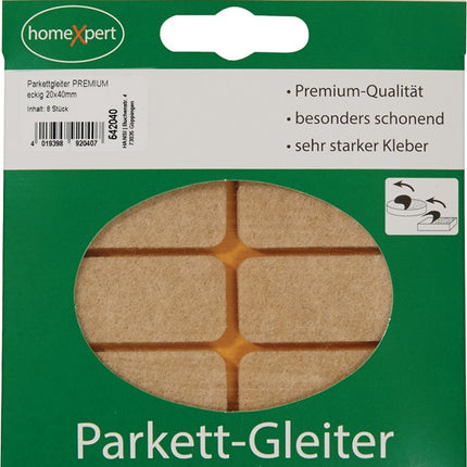 Patin de parquet Premium ( 3000271032 ) 20 x 40 mm autocollant