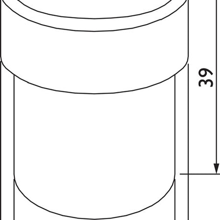 Butoir de porte au sol 3693 TS ( 3000267273 ) Ø 35 mm Hauteur 39 mm Montage par chevilles