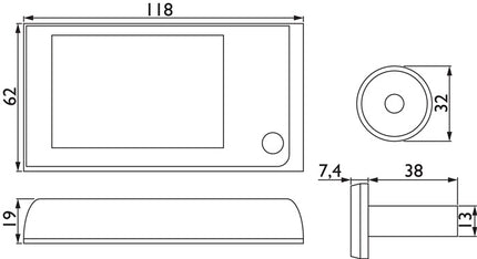 Judas numérique 8991 ( 3000267276 ) Métal / plastique 38 mm / 116 mm