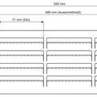Aération de salle de bains 9083 L ( 3000281671 ) Longueur 500 mm Largeur 100 mm