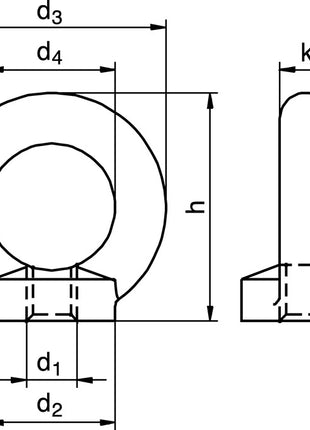 Ecrou annulaire DIN 582 ( 5000615130 ) Filetage M6 électro-galvanisé