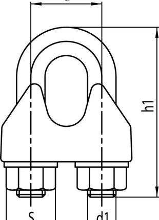 Serre-câble de sécurité DIN 1142-EN 13411-5 ( 1000120149 ) Filetage M8 galvanisé