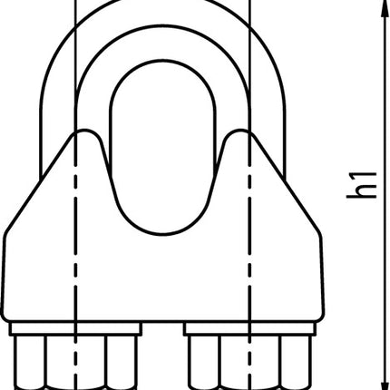 Serre-câble de sécurité DIN 1142-EN 13411-5 ( 1000120149 ) Filetage M8 galvanisé
