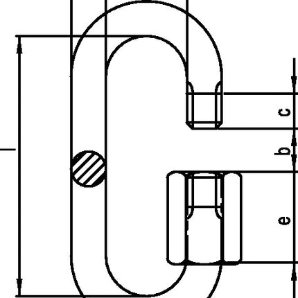 Attache rapide de chaîne ( 1000120505 ) taille 5 électro-galvanisée