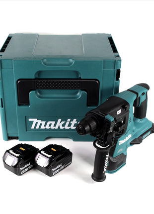 Makita DHR 280 MJ 2 x 18 V 36 V Li-Ion Akku Bohrhammer Brushless 28 mm für SDS-PLUS im Makpac + 2 x 4,0 Ah Akku - ohne Ladegerät - Toolbrothers