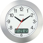 Horloge murale ( 9106486630 ) Horloge radio en plastique argenté mat Chiffres