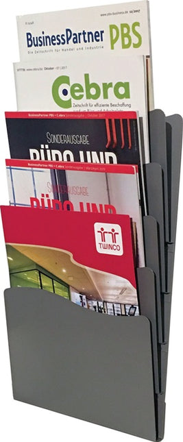 Porte-brochures ( 9000493721 ) H430xL240xPmm Métal argenté