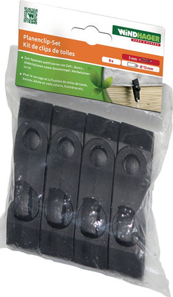 Windhager Kit de clips pour bâches ( 4000818605 ) 8 clips de fixation avec vis