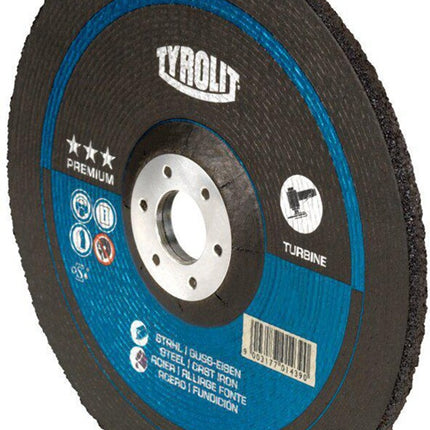 Tyrolit disque à ébarber PREMIUM T-GRIND ( 8000758433 ) D125xS7mmgranulation 24 alésage 22,23 mm