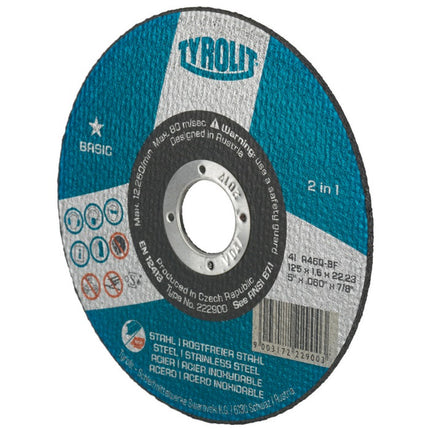 Tyrolit disque à tronçonner BASIC ( 8000756461 ) D125x2,5mm alésage droit 22,23 mm
