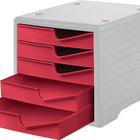 Boîte de rangement Styro (9000493476) 5 tiroirs gris/canneberge