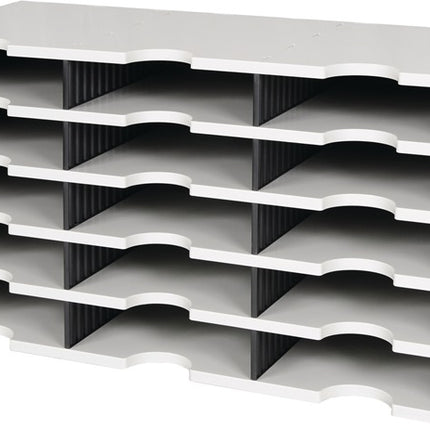 Porte-étiquette styro Trio ( 9000493277 ) 15 cases polystyrène gris/noir