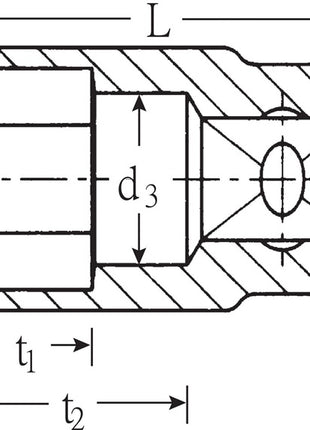 Inserto de llave de vaso Stahlwille 456 15 (8000334527) 3/8″ 6 puntas longitud 31 mm