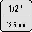 Stahlwille Douille 1054/2054 ( 8000333129 ) 1/2 ″ 6 pans longueur 120 mm