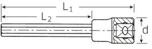 Stahlwille Douille 1054/2054 ( 8000333126 ) 1/2 ″ 6 pans longueur 120 mm