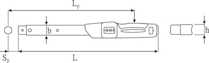 Clé dynamométrique Stahlwille 730N/100 ( 8000332296 ) 200-1000 Nm