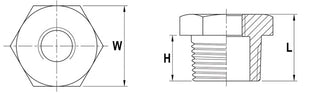 Reductor de resorte (4500100113) NPS=1 1/4″ NPS2 1″ L 27,5 mm