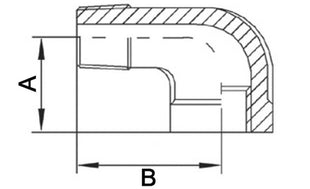 Raccord fileté Springer 90° FF/FF ( 4500100051 ) NPS=1/2 ″