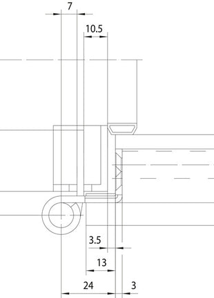 Paumelle Simonswerk VARIANT VX 7939 ( 3000700118 ) inox brossé mat 160 kg portes à recouvrement