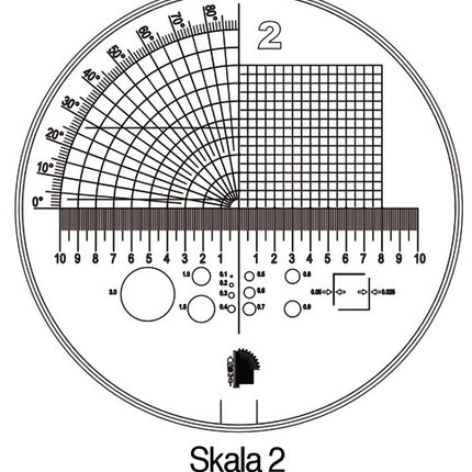 Loupe sur pied suisse Tech-Line (4000851710) grossissement 8x échelle 1, 2, 3, 4, 5