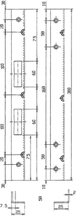 Schnegel Sicherheitswinkelschließblech ( 3000259564 ) Länge 300 mm Breite 25 mm Stärke 2 mm 005/3126