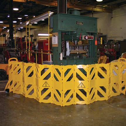 Rubbermaid barrière ( 9001477000 ) polyéthylène jaune mobile, 16 pcs.