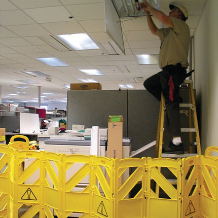 Rubbermaid barrière ( 9001477000 ) polyéthylène jaune mobile, 16 pcs.