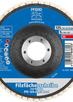 PFERD Filzfächerscheibe ( 8000430460 ) Ø 125 mm Ausführung hart