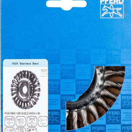 PFERD Brosse circulaire POS RBG 12512 ( 8000433126 ) Ø 125 mm Épaisseur de fil 0,5 mm