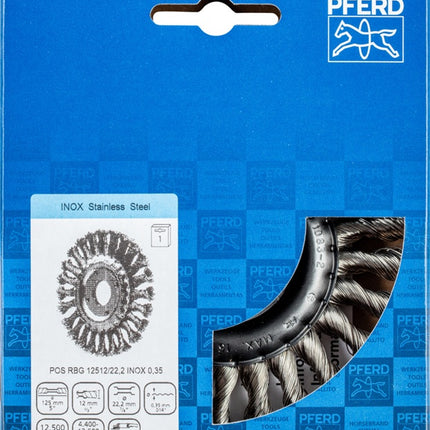 PFERD Brosse circulaire POS RBG 12512 ( 8000433125 ) Ø 125 mm Épaisseur de fil 0,35 mm