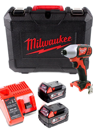 Milwaukee M18 BID-502 Akku Schlagschrauber 18V 180Nm + 2x Akku 5,0Ah + Ladegerät + Koffer - Toolbrothers