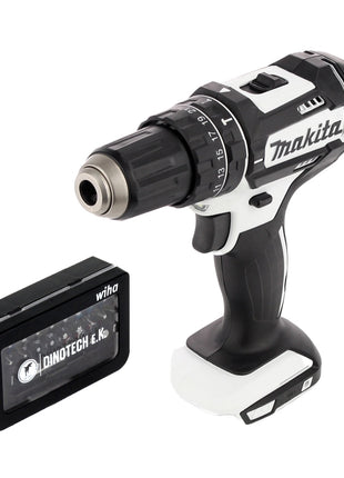 Makita DHP 482 ZW Akku Schlagbohrschrauber 18 V 62Nm Solo + 31 tlg. Wiha Bit Set Dinotech Edition - Toolbrothers