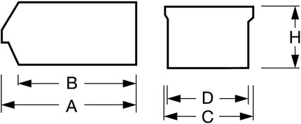 LA-KA-PE Bac à bec LK ( 9000449049 ) L290/266xL140xH130mm