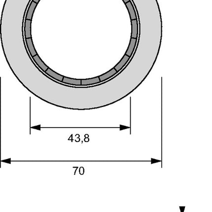 Bague de recouvrement L&amp;S Vision (3000550008) Ø 70 mm