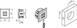 Double prise USB L &amp; S ( 3000550099 ) 12 V 5 V