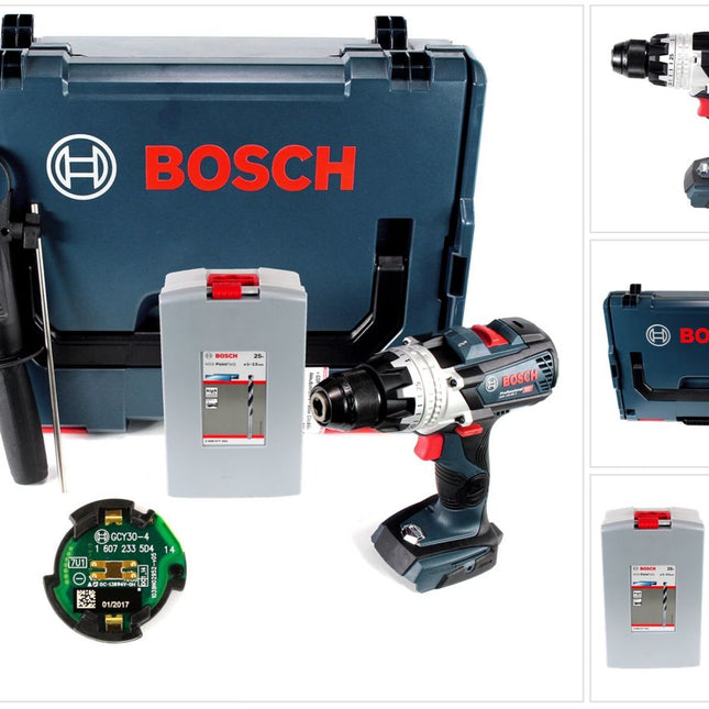 Bosch GSR 18 V-85 C Akku Bohrschrauber 18V 110Nm Solo in L-Boxx mit GCY 30-4 Connectivity Modul + 25 tlg. Spiralbohrer Set - Toolbrothers