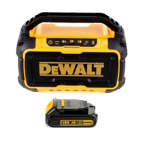 DeWalt DCR 01 Akku Bluetooth Lautsprecher 10,8-18V + 1x Akku 1,5Ah - ohne Ladegerät - Toolbrothers