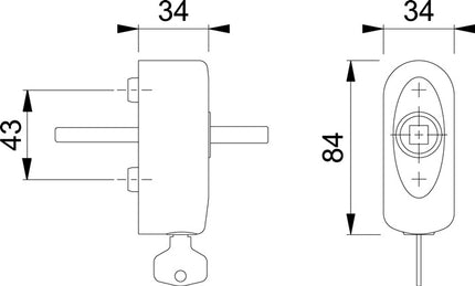 Hoppe Rosette AUS950S 100NM ( 8000348658 ) Aluminium 37 mm verrouillable