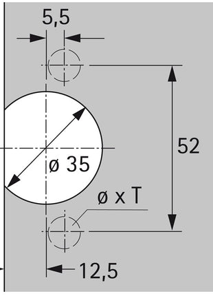 Hettich Pot pour charnière Selekta ( 8000611036 ) TH 32