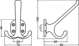 Hermeta hak 0028 ( 3000283271 ) podwójny występ 90 mm wysokość 100 mm